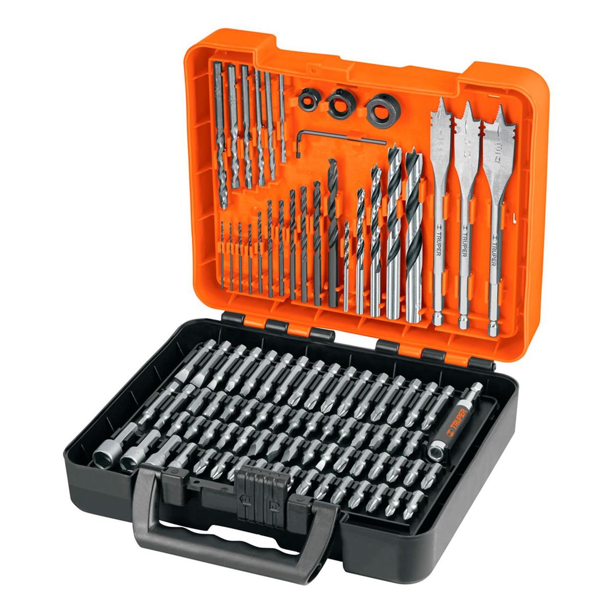 TRUPER - Set Brocas y Puntas 100 pz Estuche Plástico JBPUN-100 Truper