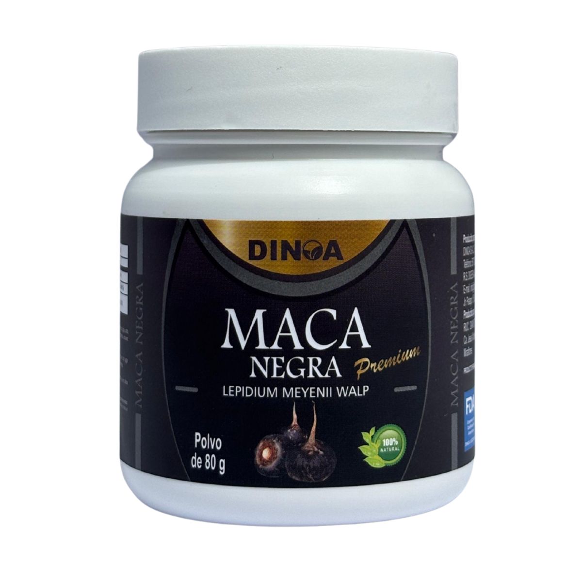 DINOA - Maca Negra Pote de 80gr Dinoa- Energía- Vitalidad- Hormonal