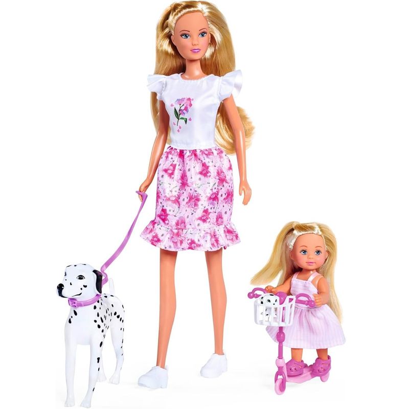 STEFFI LOVE - Juguete Muñeca Steffi Love con Evi Paseo Dalmata