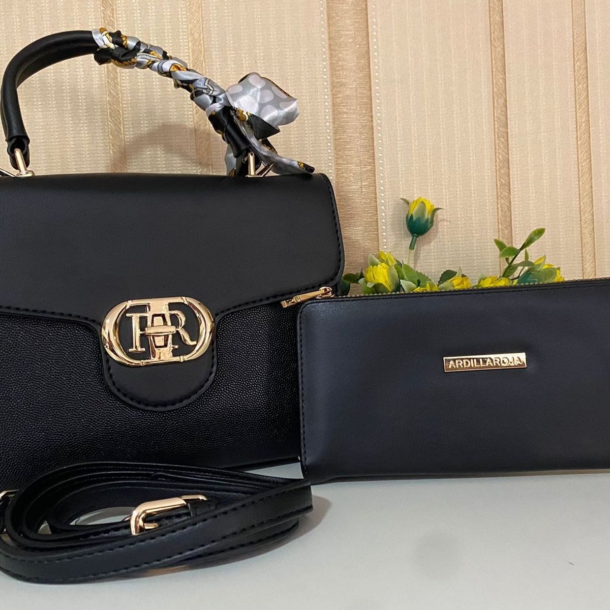 GENERICO - CARTERA BOLSO CROSSBODY TOTE PREMIUN ALTA CALIDAD ELEGANTE NEGRO