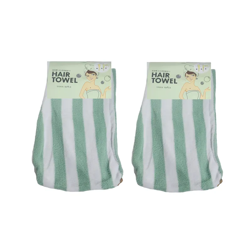 GENERICO - Pack x 2 Toallas microfibra absorbente para cabello MORADO