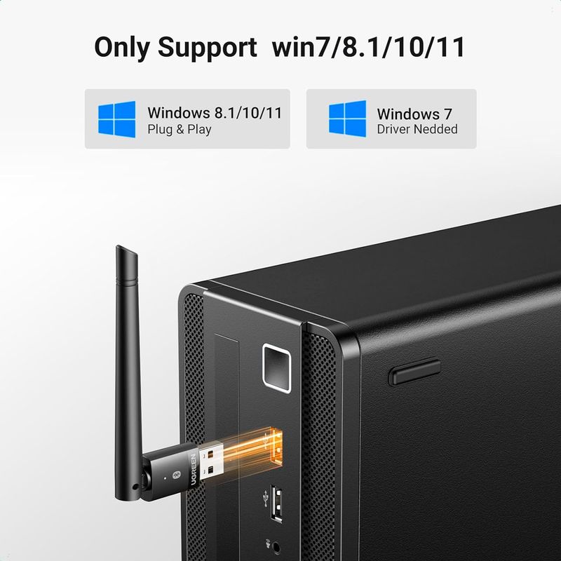 UGREEN - Adaptador Ugreen USB Bluetooth 5,4 Transmisor Bluetooth 120 Metros