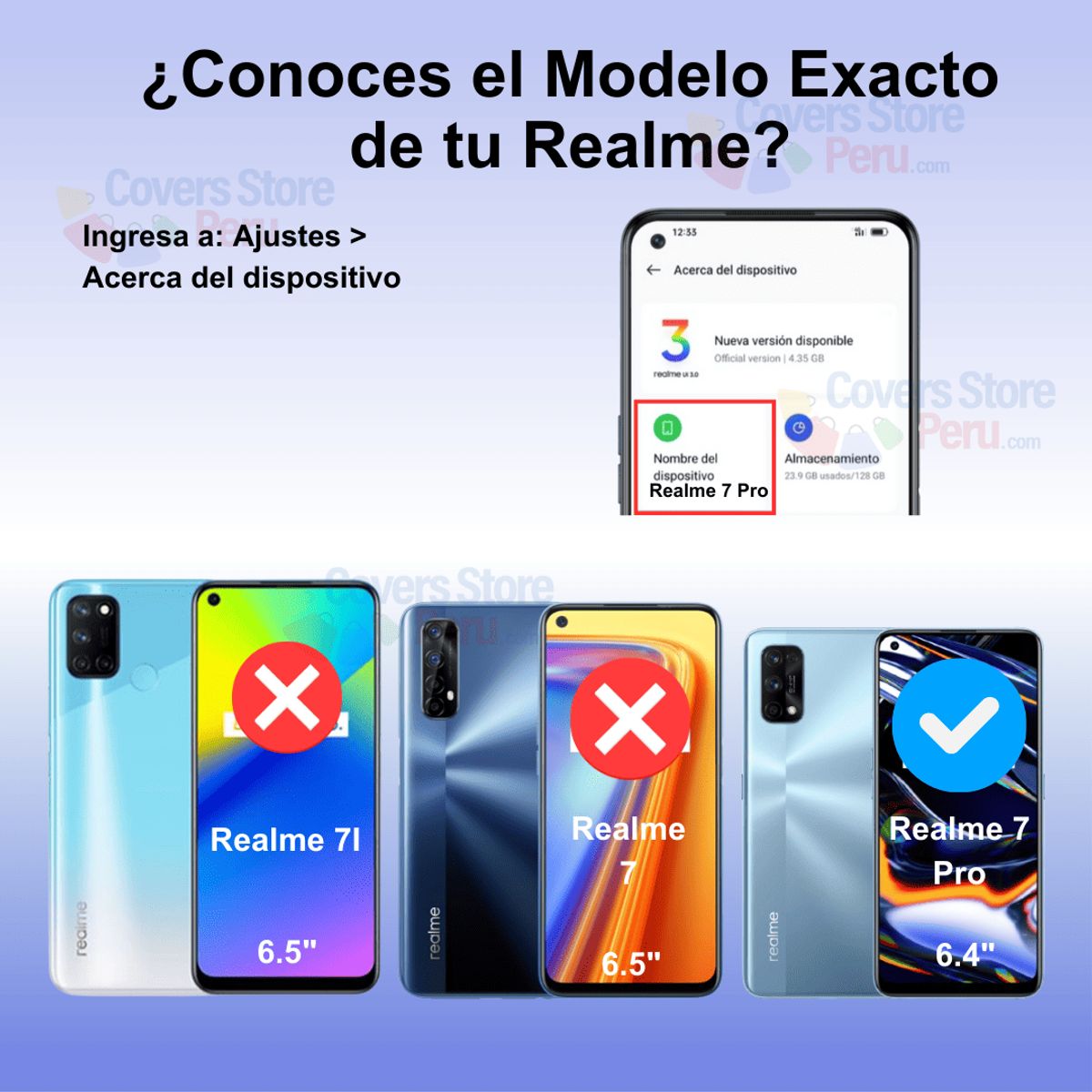 GENERICO - Mica para Realme 7 Pro Vidrio Templado Anti-Espía Antishock