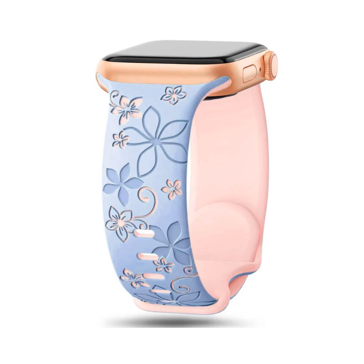 GENERICO - Correa de Silicona florables Azul para 38-40-41mm