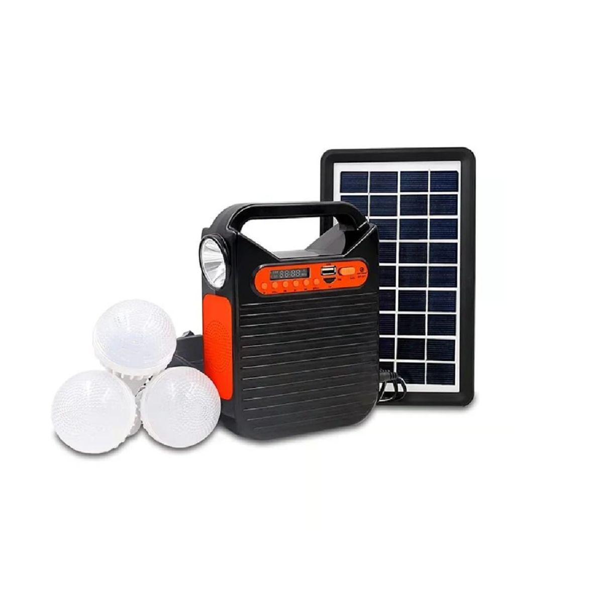 SEISA - Kit Multifuncional Panel Solar 9V 3WFocos Parlante Cargador TYN-391BT