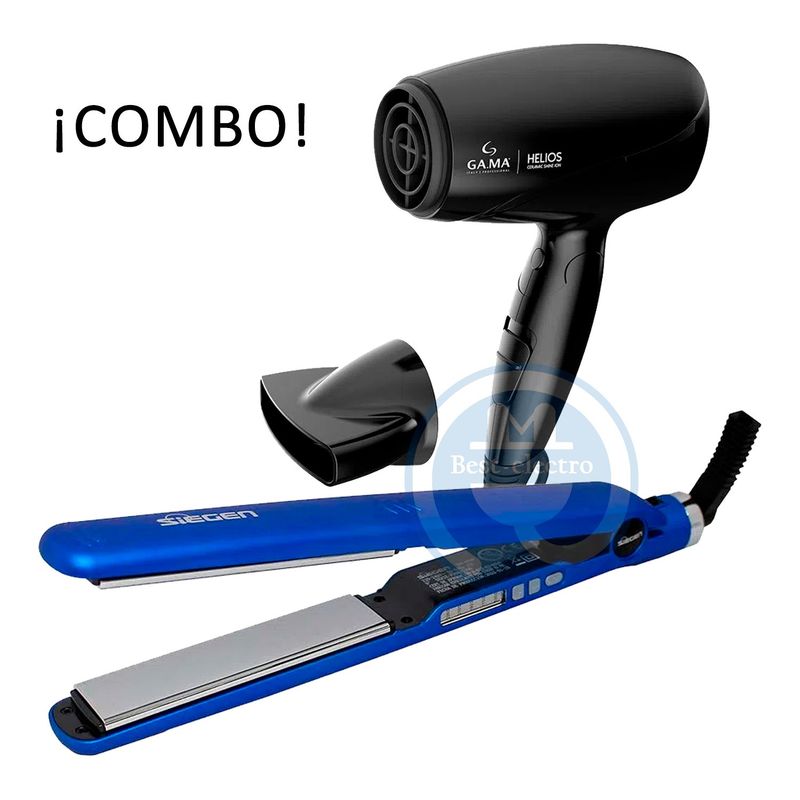 Combo Alisadora Siegen SG-4700 y Secador Gama Helios SIEGEN