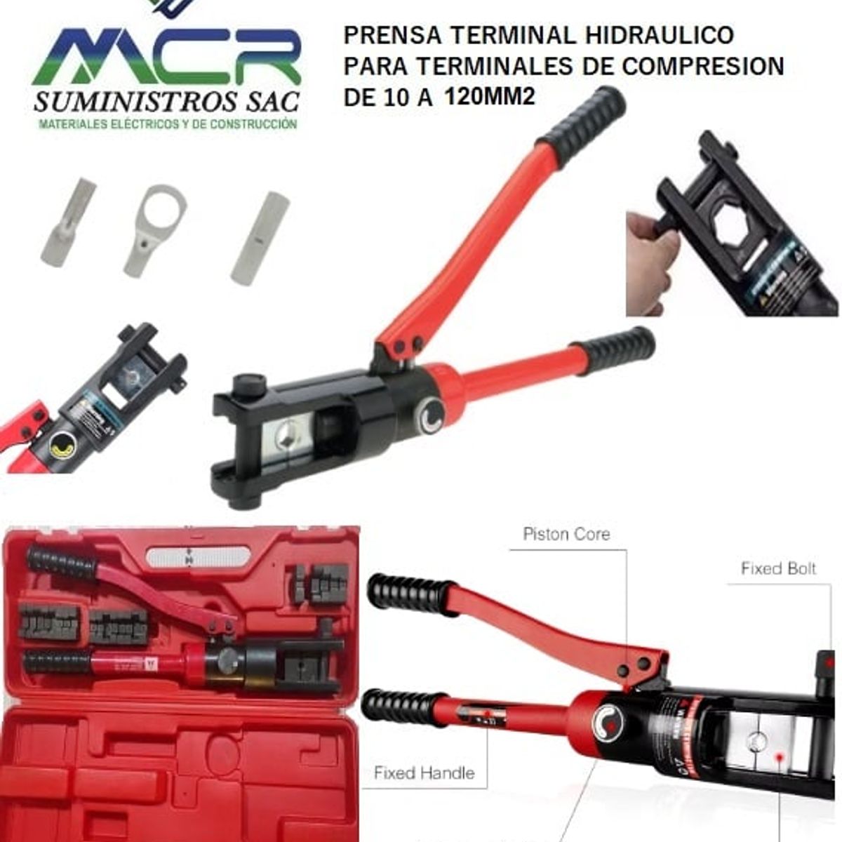 GENERICO - PRENSA TERMINAL HIDRAULICO PARA TERMINAL DE COMPRESION 10 A 120MM2