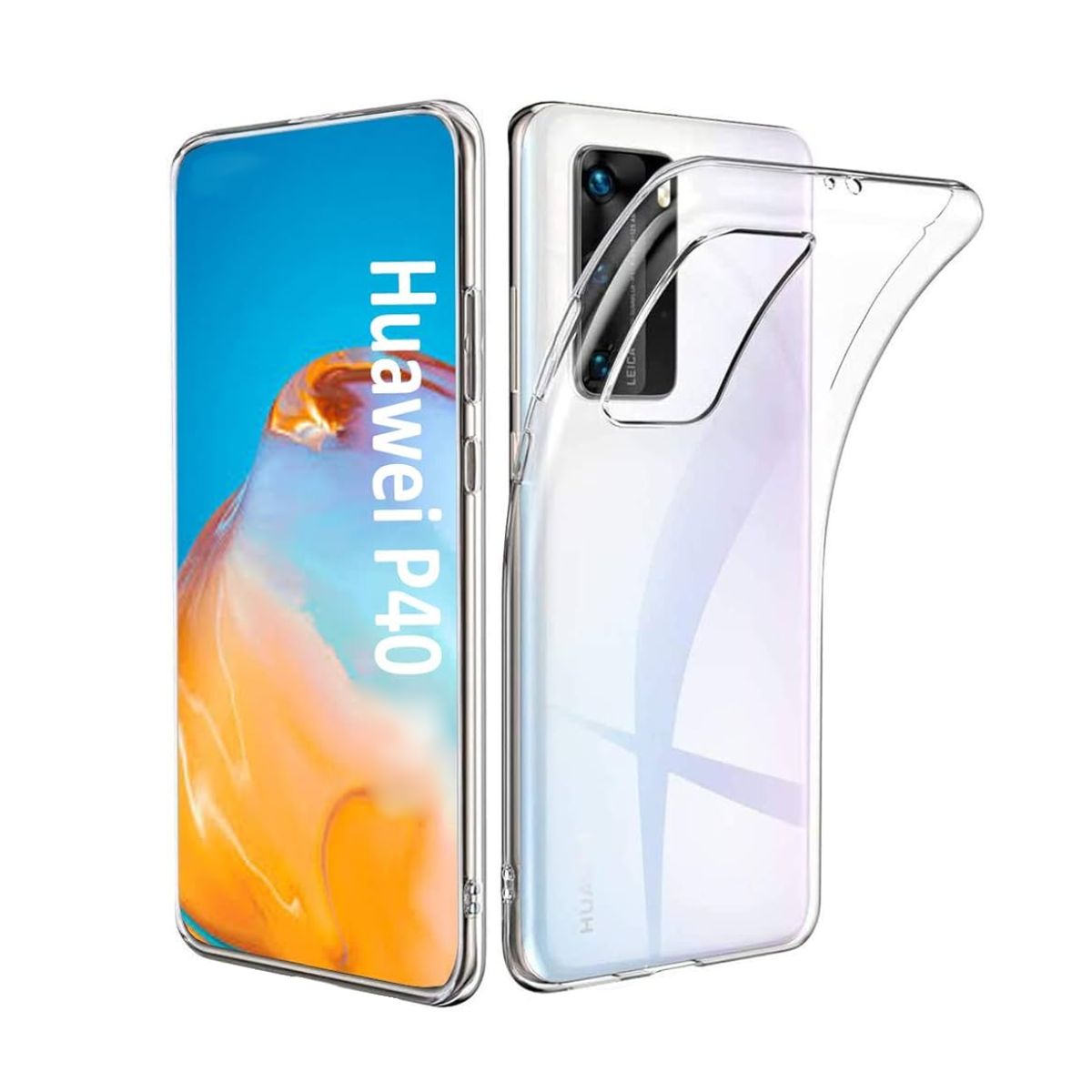 GENERICO - Funda Case para Huawei P40 TPU 100% Transparente Antishock
