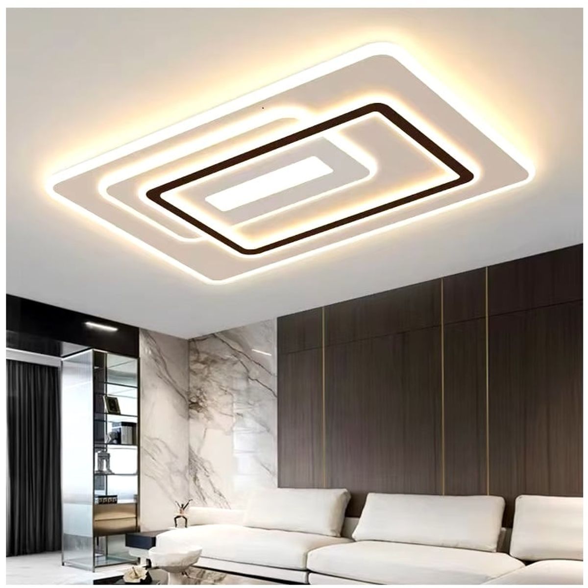 GENERICO - Lampara Techo LED Rectangular Incluye control remoto