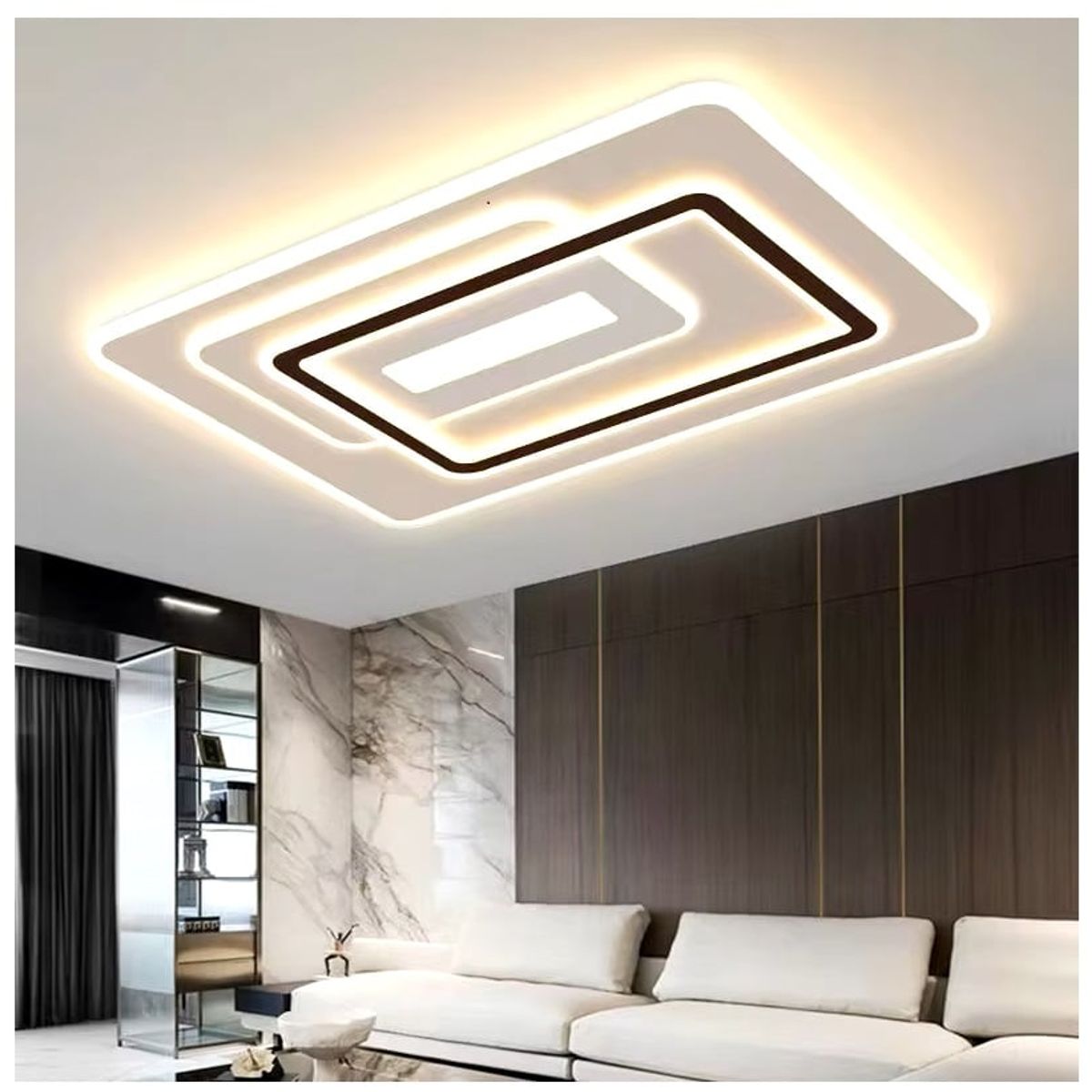 GENERICO - Lampara Techo LED Rectangular Incluye control remoto