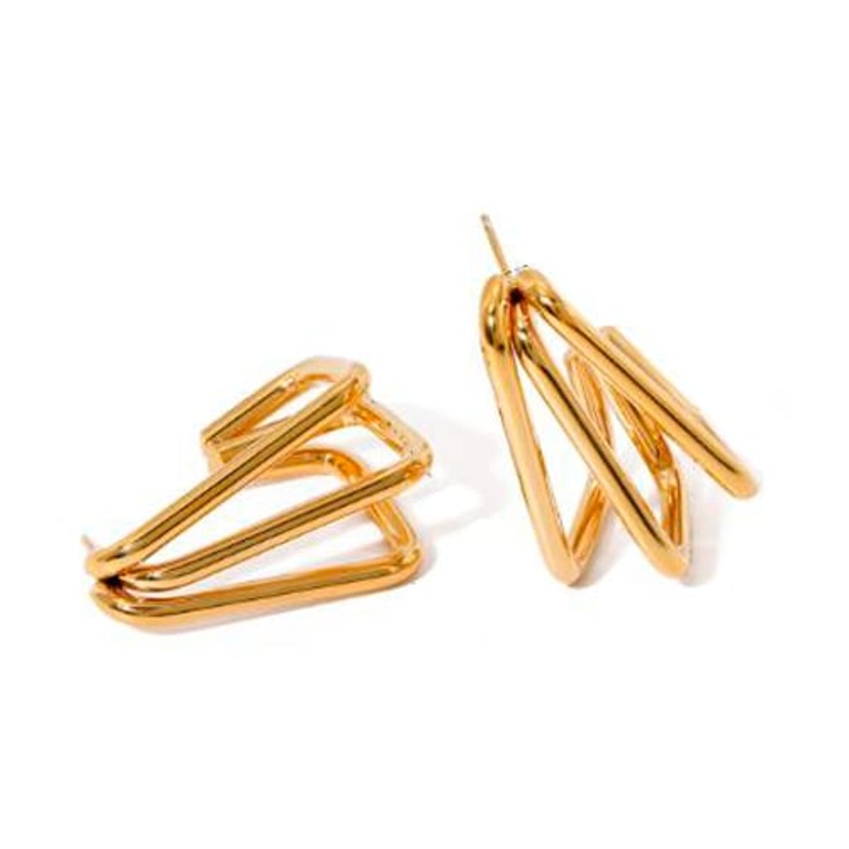GENERICO - Aretes Enchapado en Oro 18k PVD - Pendiente Argolla - 003