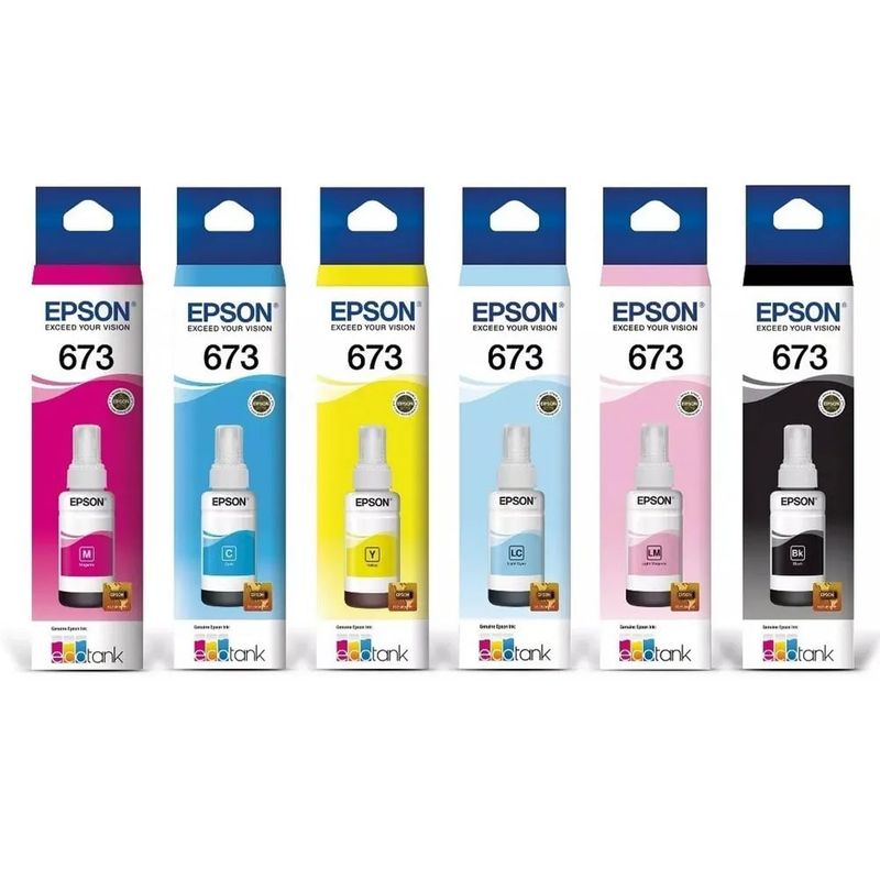 EPSON - Kit tintas originales epson 673 cyan magenta yellow black