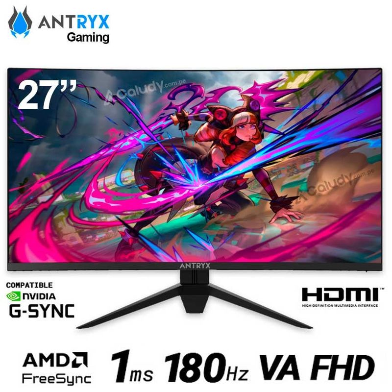 HALION - Monitor GAMING HALION HG 2722FC 27 CURVO VA FHD 165Hz 1ms FreeSync