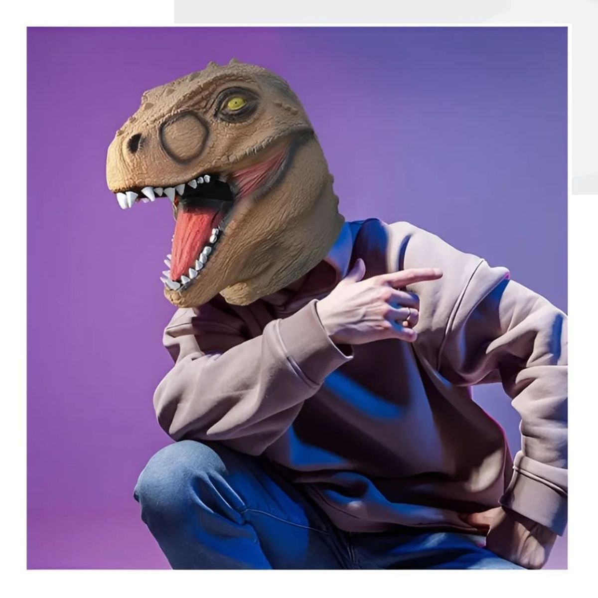 GENERICO - Máscara Látex Dinomask Cosplay Halloween