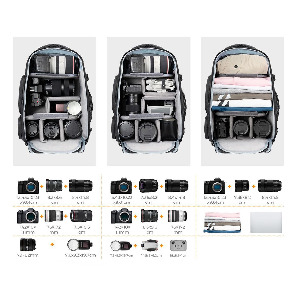 K&F CONCEPT - Mochila para cámara K&F Concept KF13164