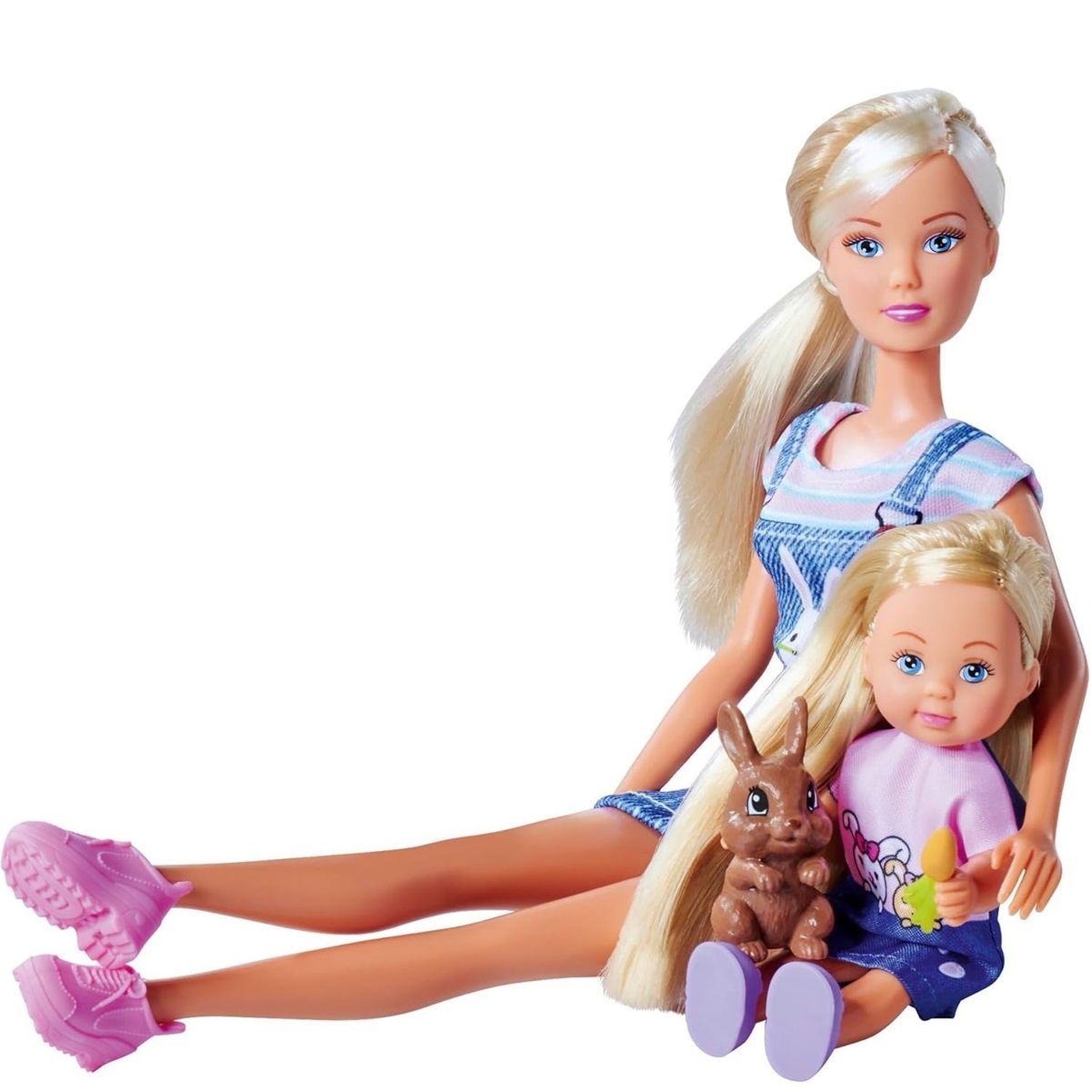 STEFFI LOVE - Juguete Muñeca Steffi Love con Evi Familia de Conejos