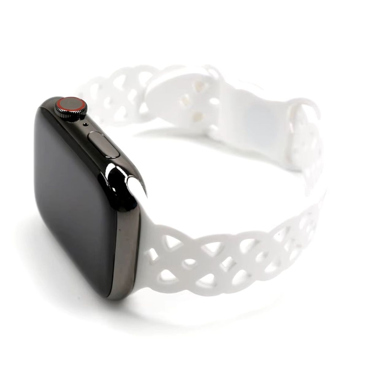 GENERICO - Correas de silicona trenzadas blanco compatibles  42-44-45- 49mm