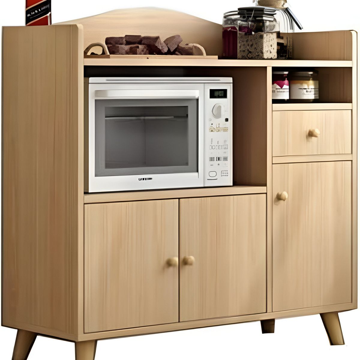 GENERICO - Mueble de Cocina para Microondas Venecia color Marrón R&R MUEBLES