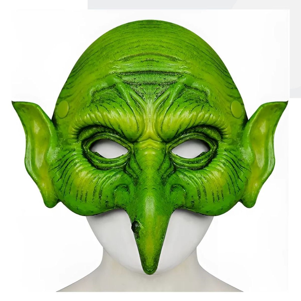 GENERICO - Máscara de Látex Duende Verde Cosplay Halloween