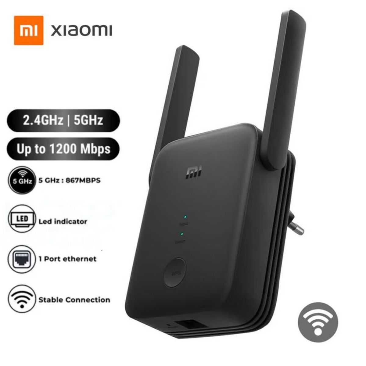 XIAOMI - Repetidor Wifi Xiaomi AC1200 Banda WIFI Dual