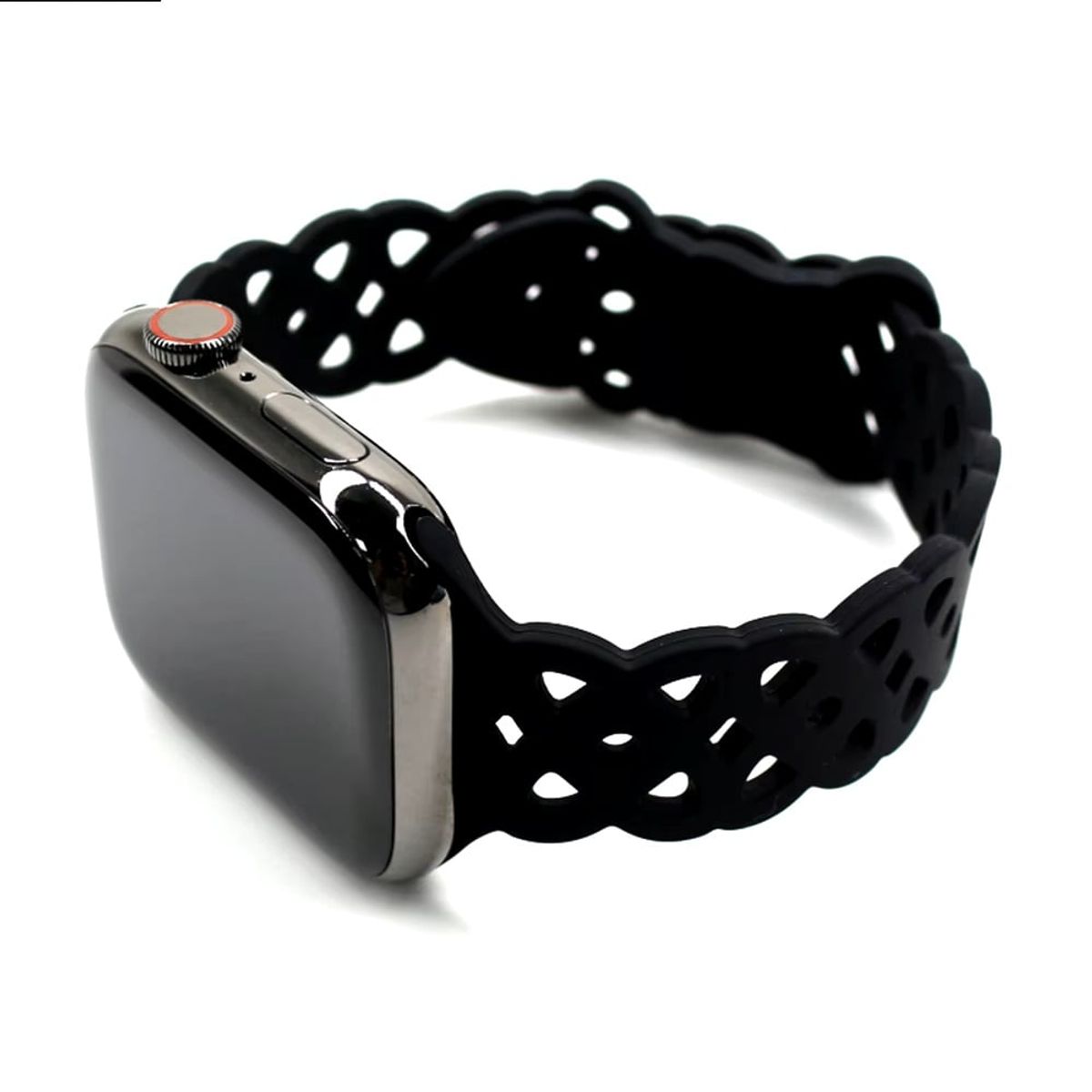 GENERICO - Correas de silicona trenzadas negro compatibles para 38-40-41mm