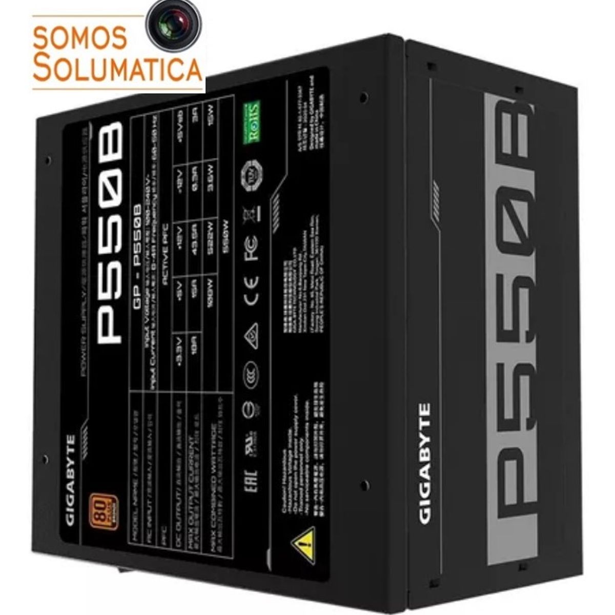GIGABYTE - Fuente De Poder 550W - Atx 80 Plus, Gigabyte Certificada