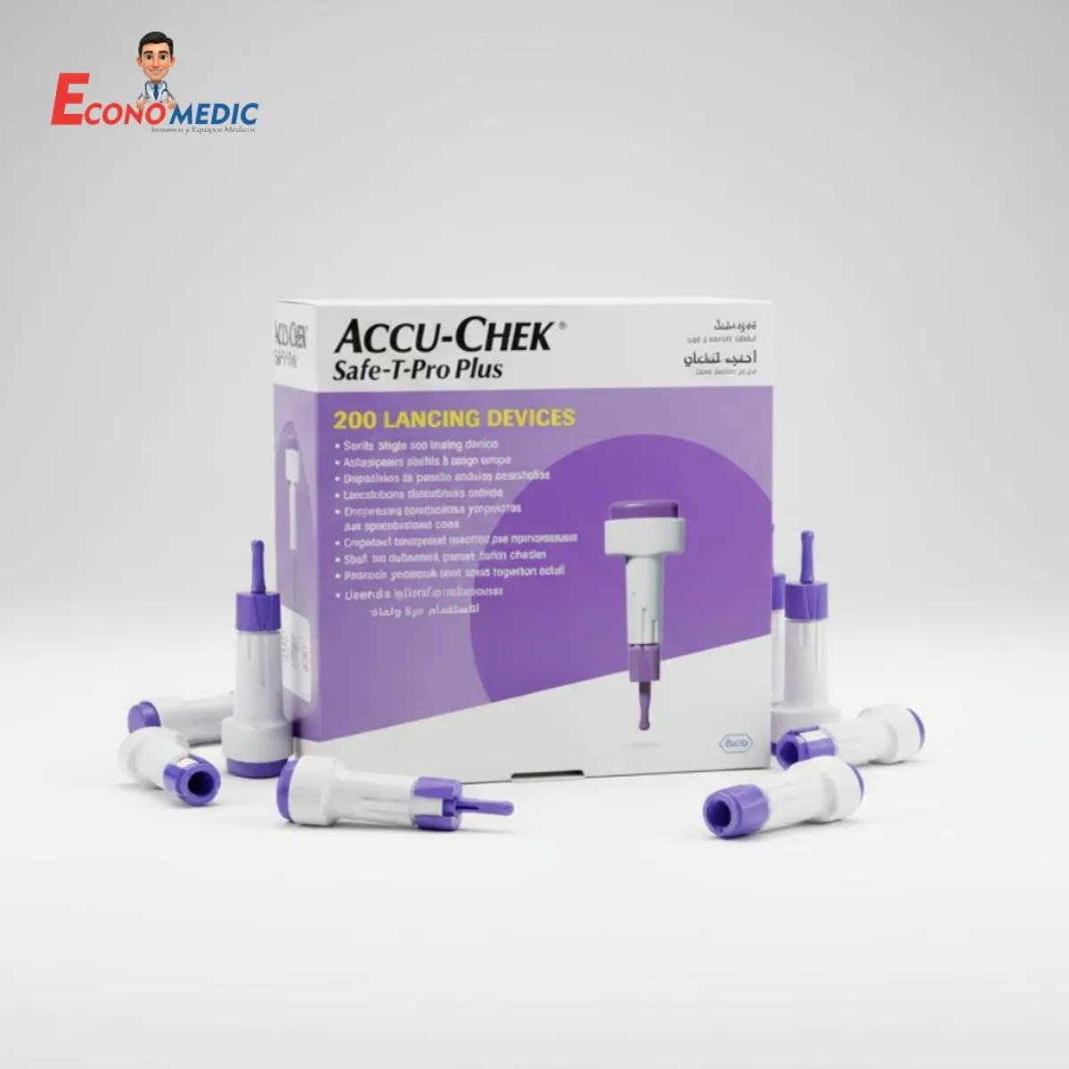 ACCU CHEK - Lancetas Retráctil Accu-Check Safe T Pro Plus