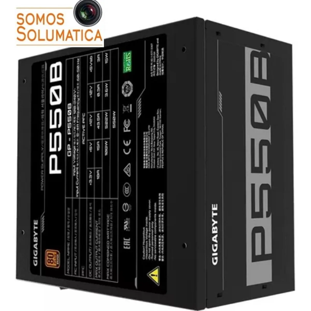 TEROS - Fuente De Poder 550W - Atx 80 Plus, Gigabyte Certificada