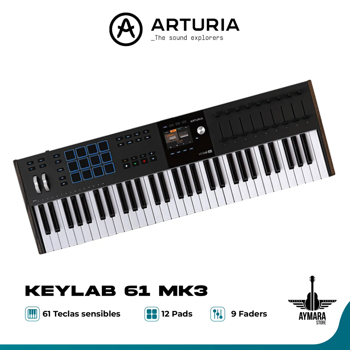 ARTURIA - ARTURIA KEYLAB 61 MK3 BLACK VERSION CONTROLADOR MIDI