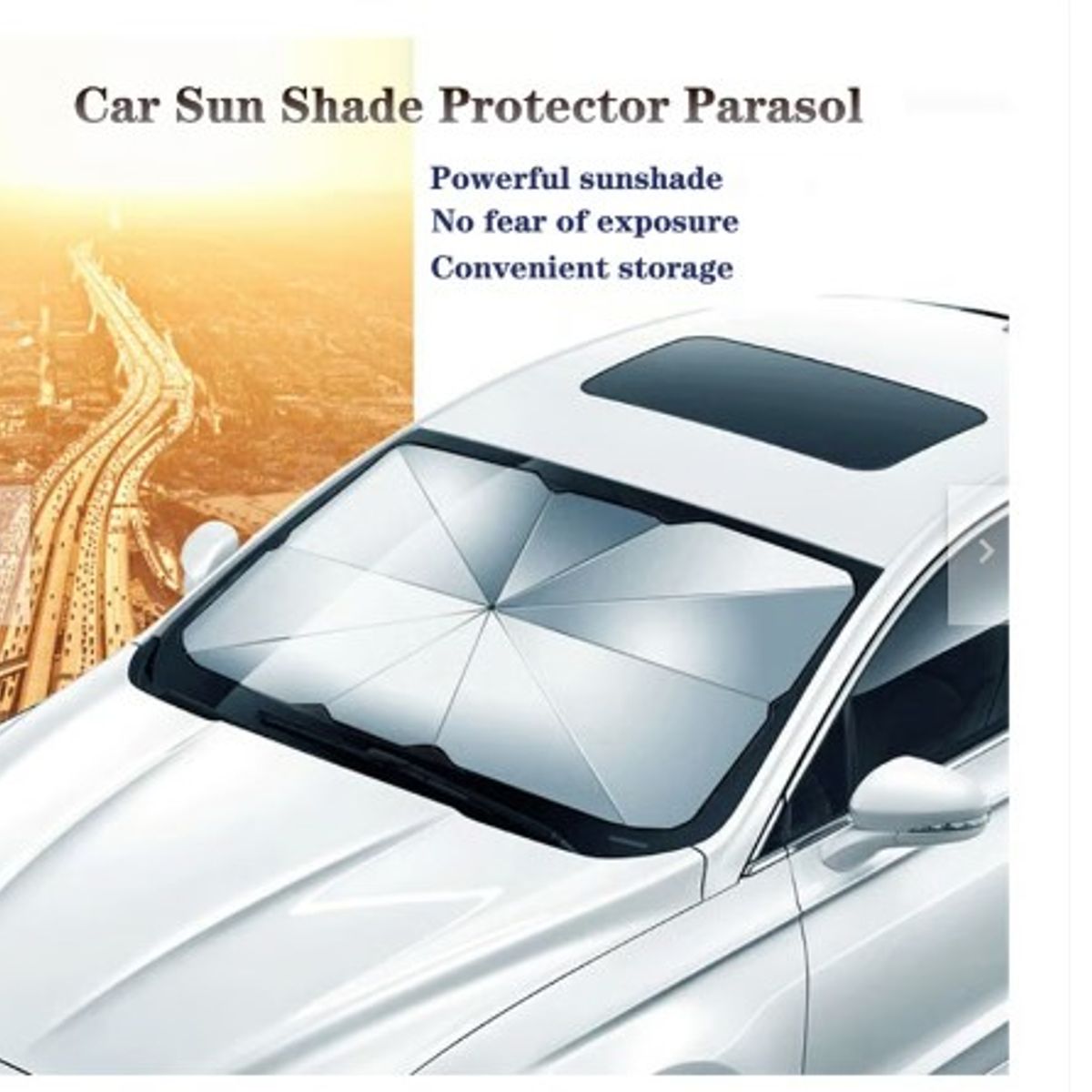 GENERICO - Tapasol Parabrisas para Auto Tipo Sombrilla Plegable