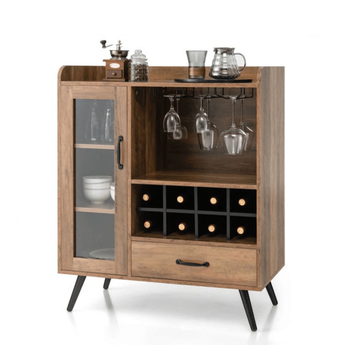 GENERICO - Mueble Bar Basim Caramelo Petrox Home