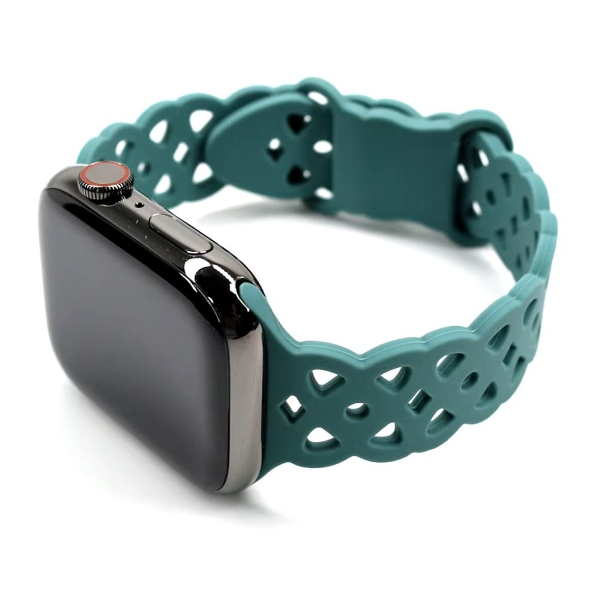 GENERICO - Correas de silicona trenzadas verde compatibles 38-40-41mm