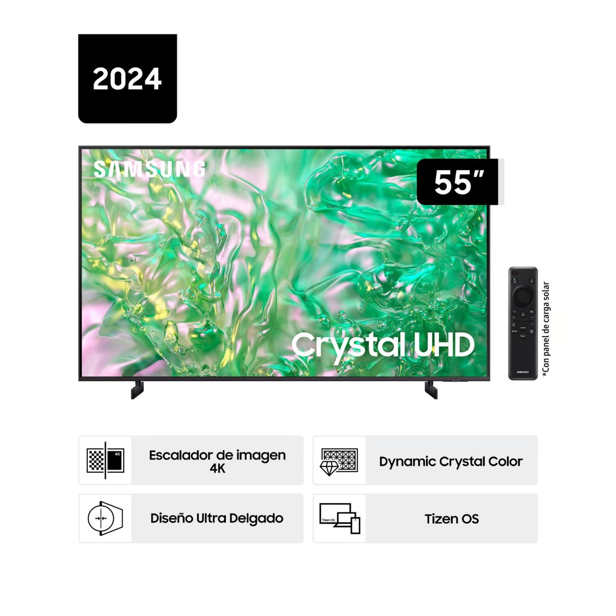 SAMSUNG - TELEVISOR 55 CRYSTAL UHD DU8000 4K TIZEN OS SMART TV UN55DU8000GXPE