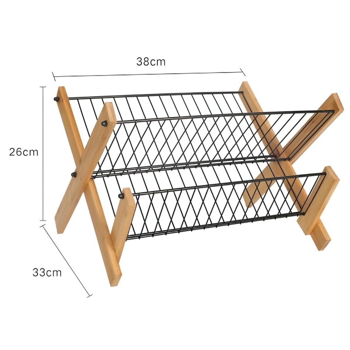 MINARI - Organizador Escurridor de Platos Vasos Plegable 10E