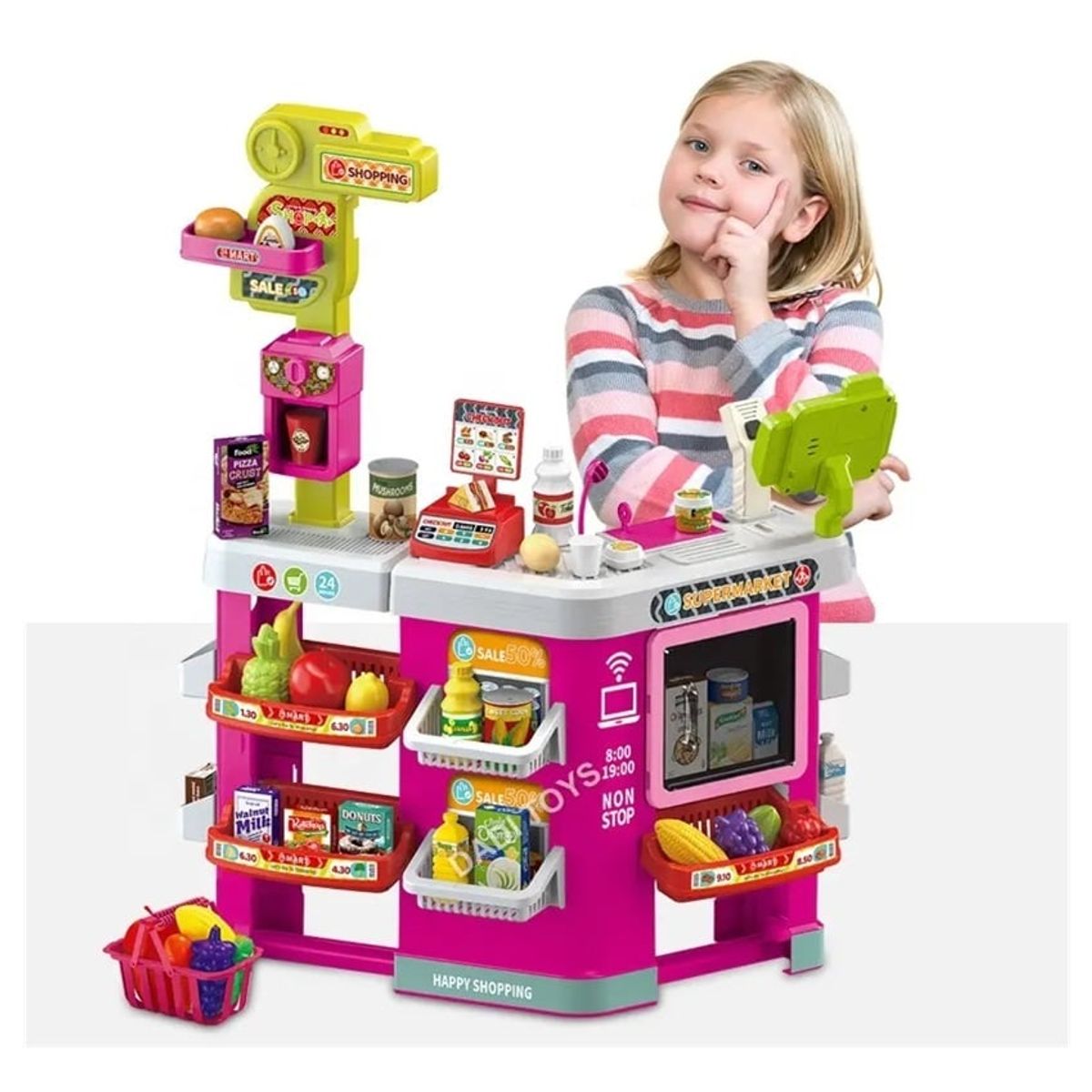 GENERICO - Supermercado Juguete de 93 piezas con Sonido y Luces