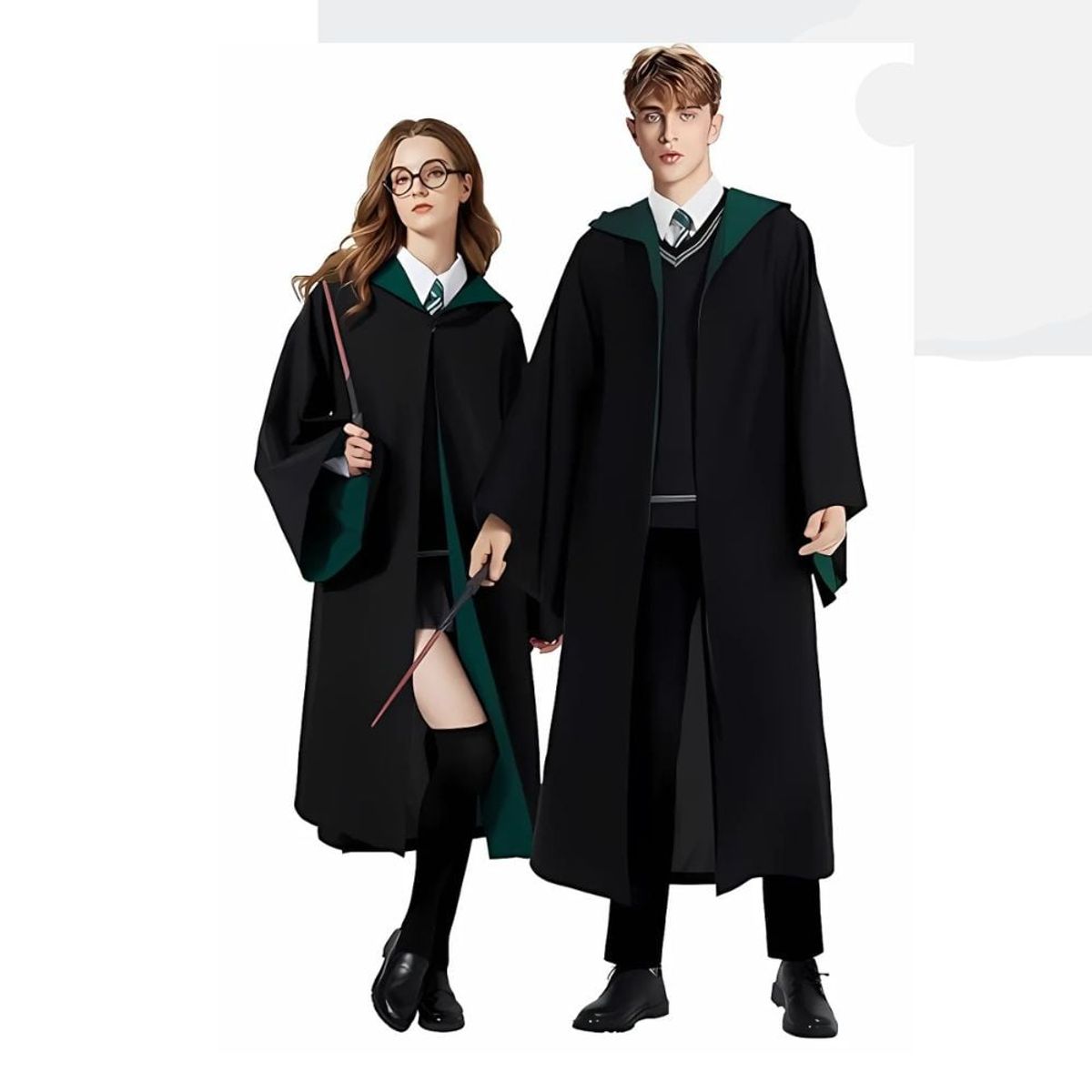 GENERICO - Disfraz Traje Harry Potter Slytherin Talla M Cosplay Disfraz