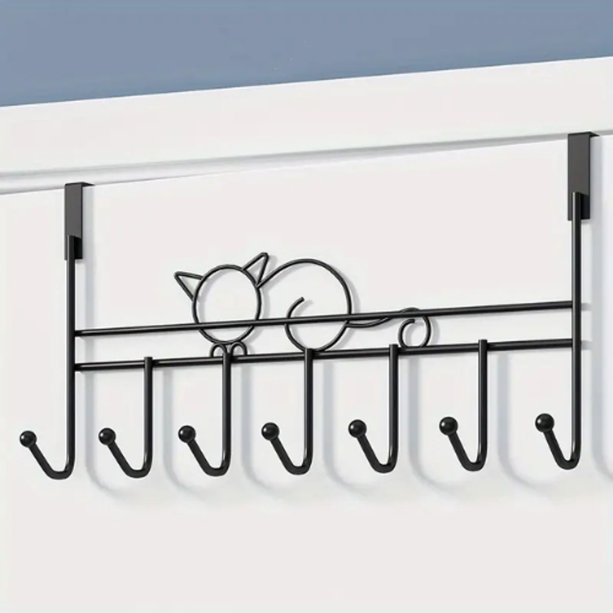 GENERICO - Colgante Para Puerta De Metal Perchero De 7 Ganchos