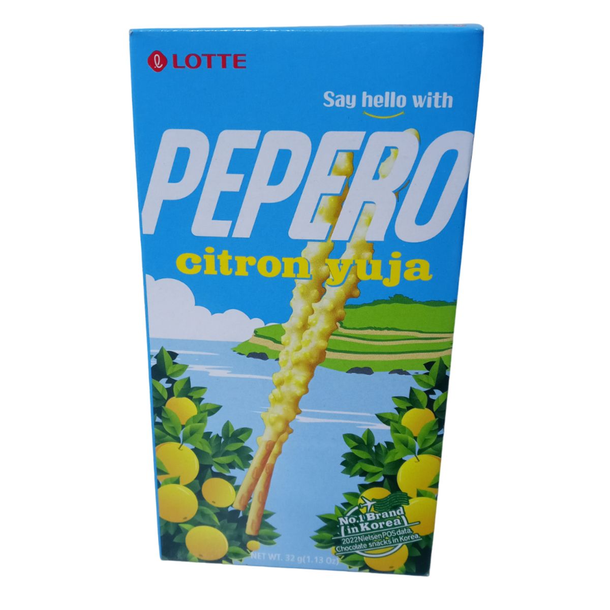 GENERICO - Palitos De Galleta Sabor Citron Yuja Con Chocolate 32g Lotte