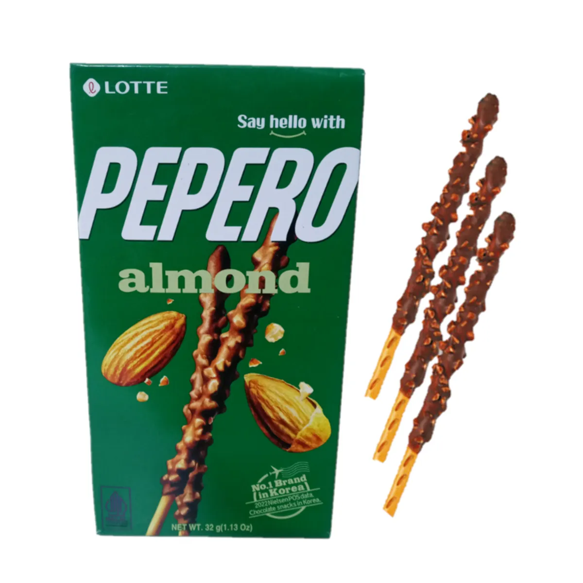 GENERICO - Palitos De Galleta Con Chocolate y Almendras 32g Lotte