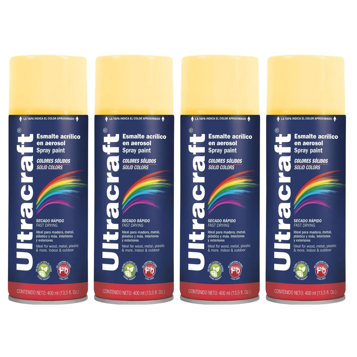TRUPER - Pintura spray color marfil, pack 4 unidades ULTRACRAF TRUPER