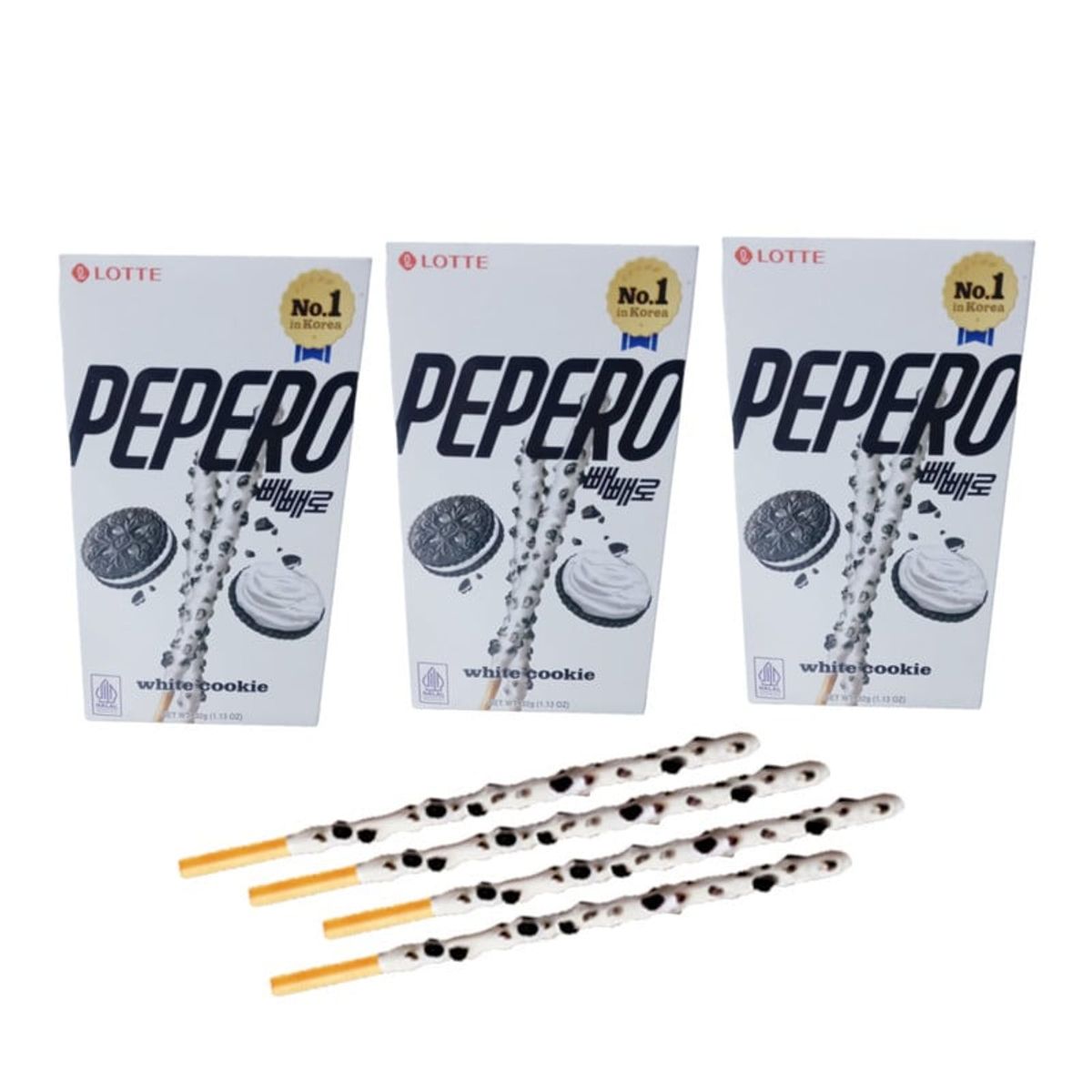 GENERICO - Pack 3u Palitos De Galleta Con Chocolate y Oreo 32g Lotte