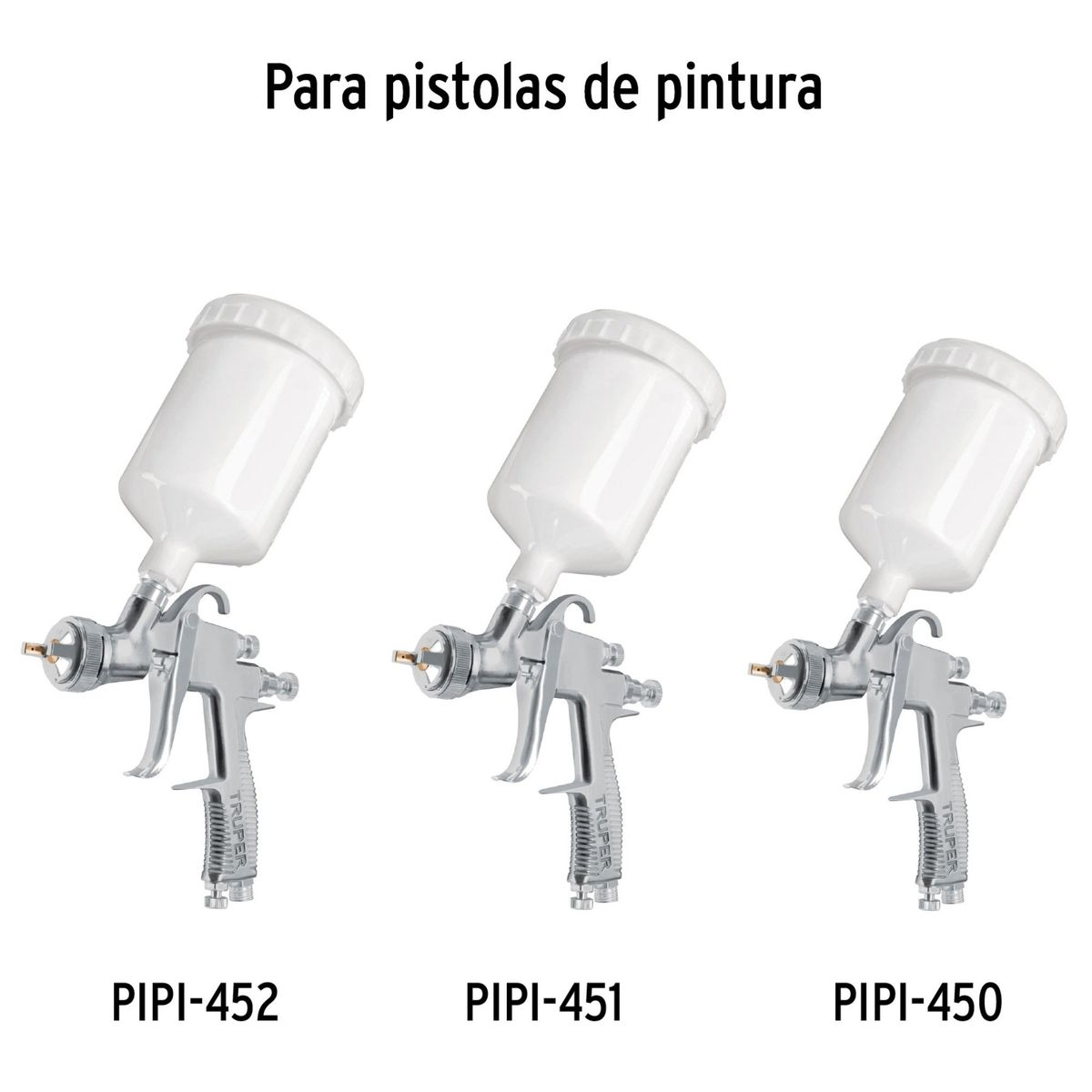 TRUPER - Vaso plástico de repuesto para pistola de aire fino acabado truper