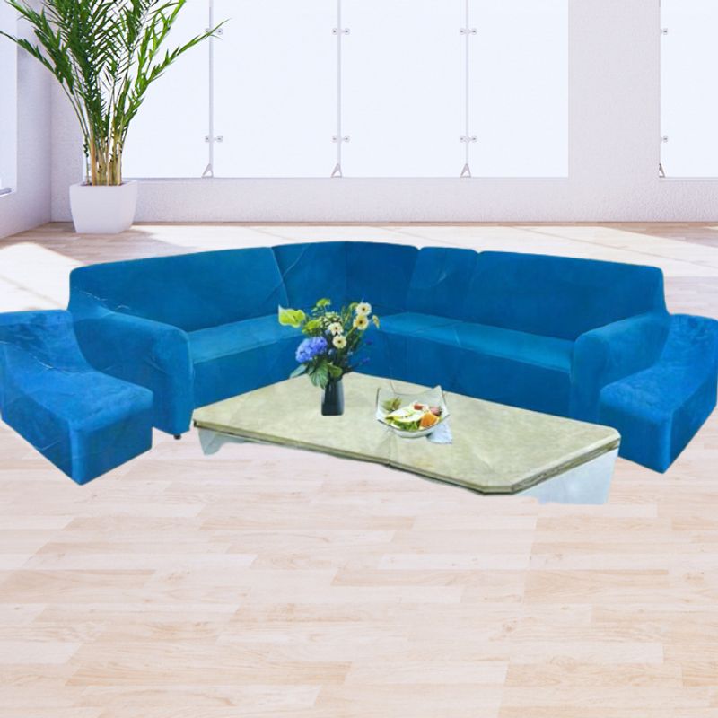 SALA FABULOSA - Funda Modular 6pzs Terciopelo con 6 fundas de cojines COBALTO