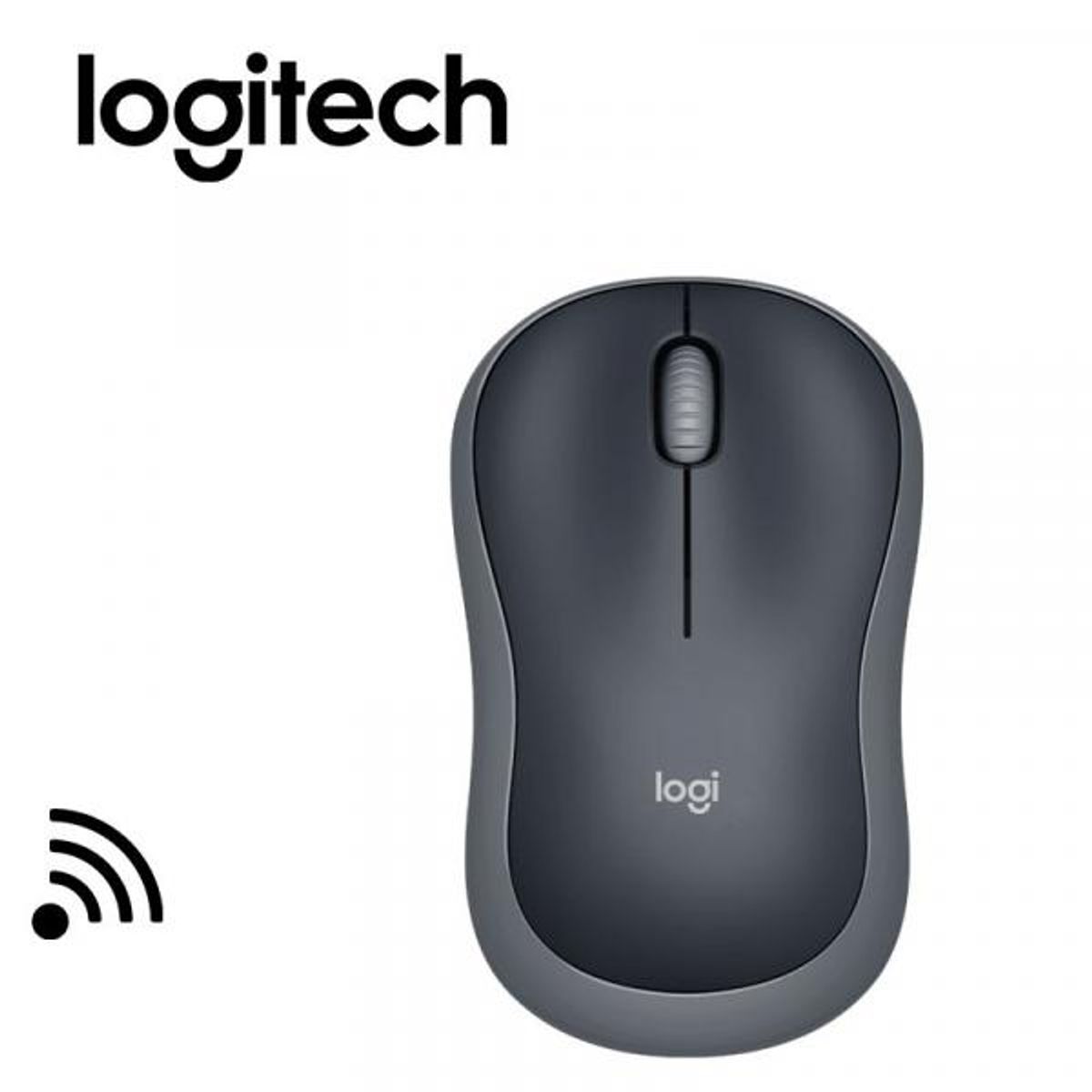 LOGITECH - Mouse inalámbrico logitech M185 gris negro