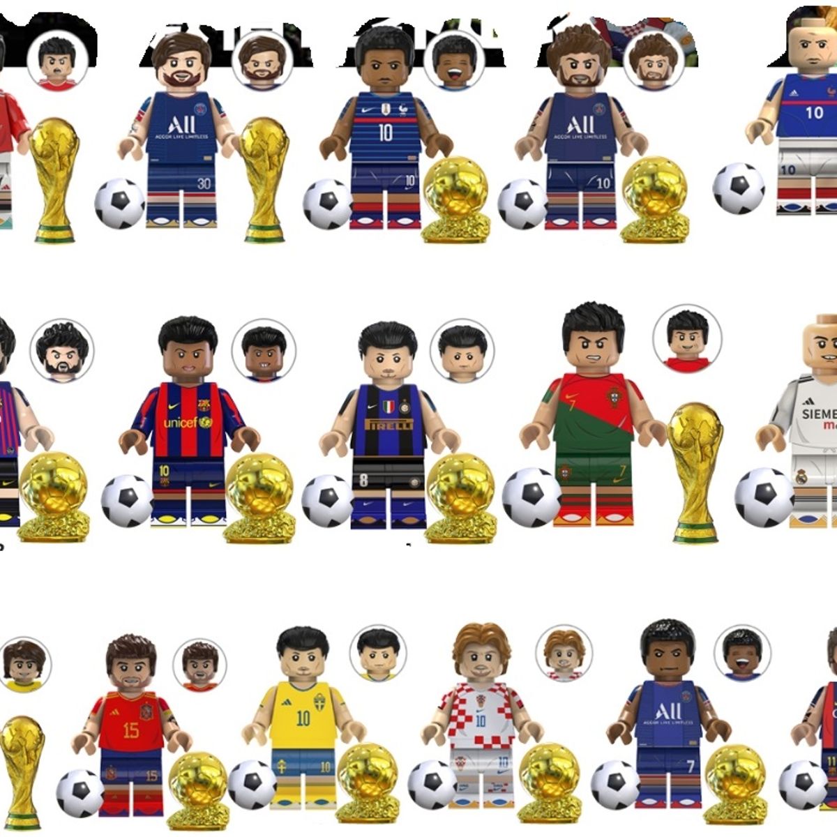 GENERICO - TV6503 TV6504 Jugador De Fútbol De La Estrella Mundial