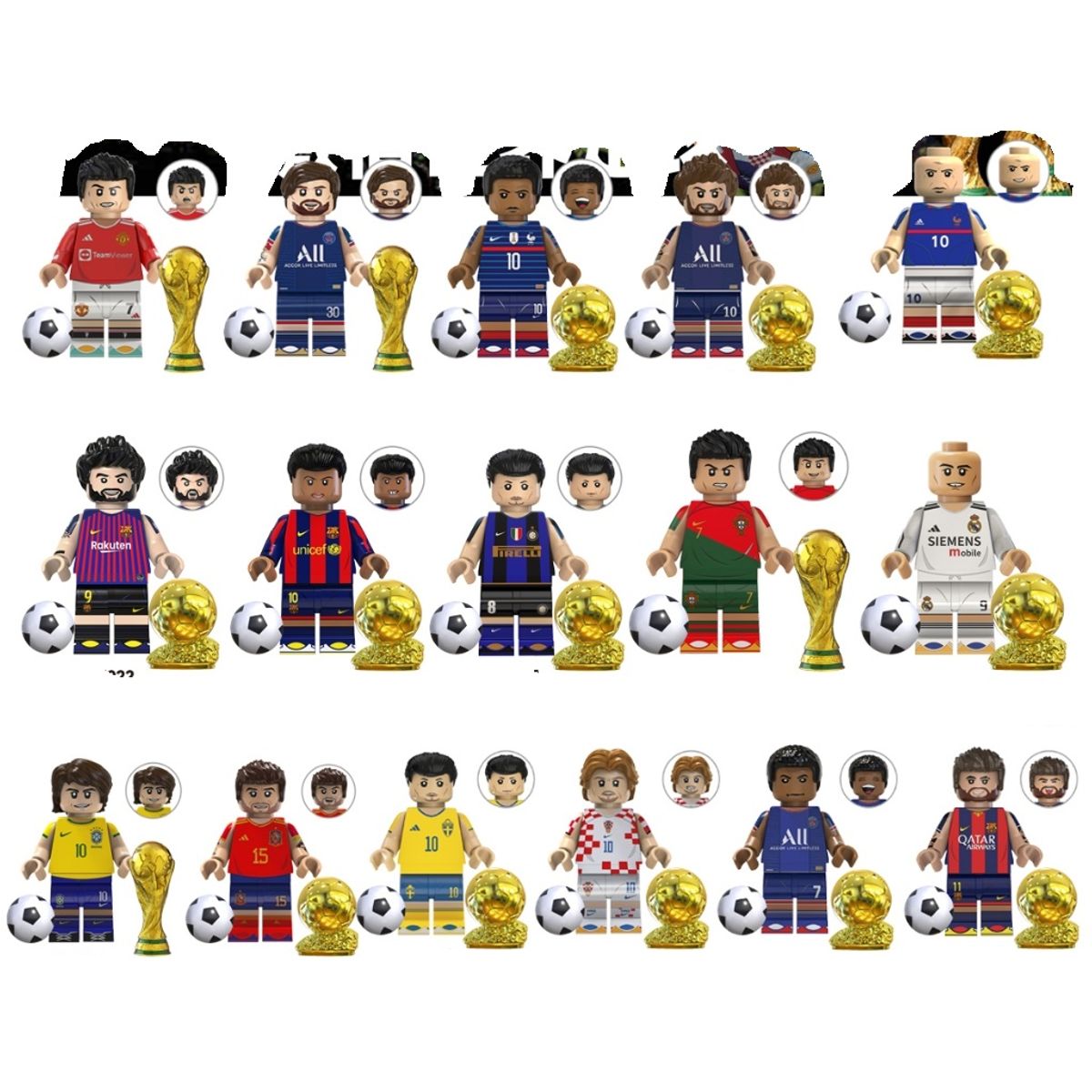 GENERICO - TV6503 TV6504 Jugador De Fútbol De La Estrella Mundial