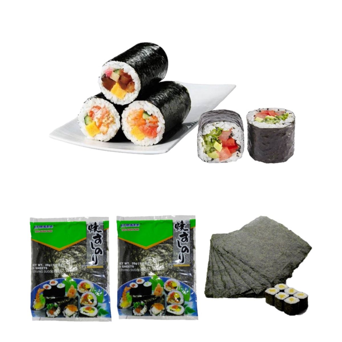 GENERICO - Pack 2u Nori Alga Marina Deshidratada 10u Uminoho