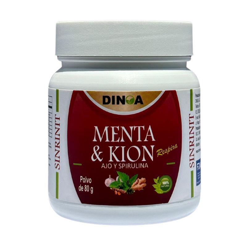 DINOA - Menta & kion  Pote de 80gr Dinoa- salud respiratoria