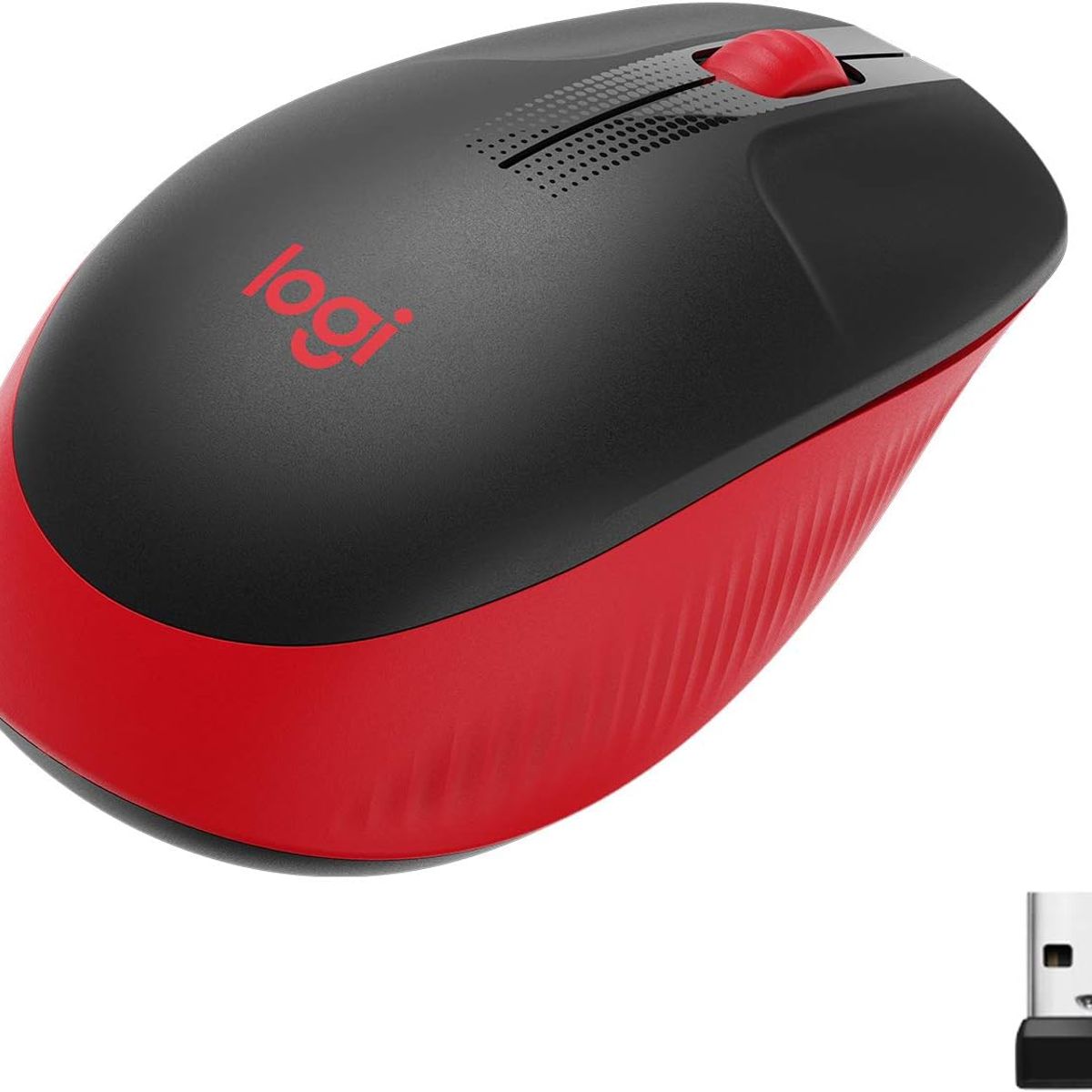 LOGITECH - MOUSE LOGITECH M190 INALÁMBRICO TAMAÑO COMPLETO ROJO