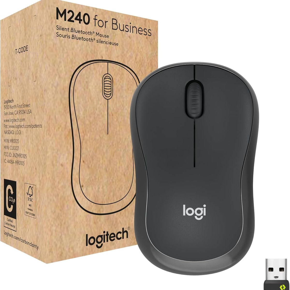 LOGITECH - MOUSE LOGITECH M240 SILENCIOSO INALÁMBRICO BT NEGRO